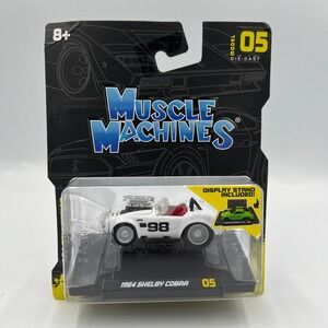 Muscle Machines 1964 Shelby Cobra 1:64 Die-Cast Car Series 1 Model 05 Stand‎
